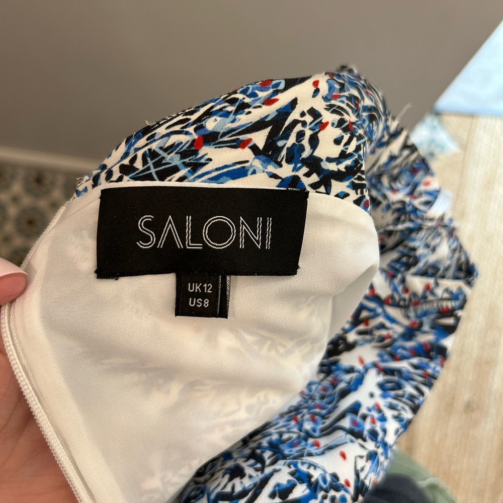 Saloni Silk Multicolor Patterned Long Dress